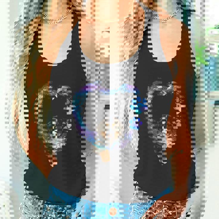 ハートの中の面白いバーニーズマウンテンドッグ タンクトップ