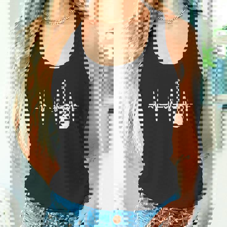 ハートビート ギター好き クラシックギター クラシック音楽 アコースティックギター ギター部 ジャズ音楽 ギター タンクトップ