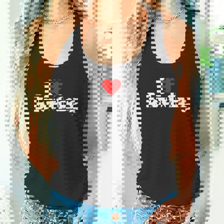 ハートボウリングが大好き タンクトップ