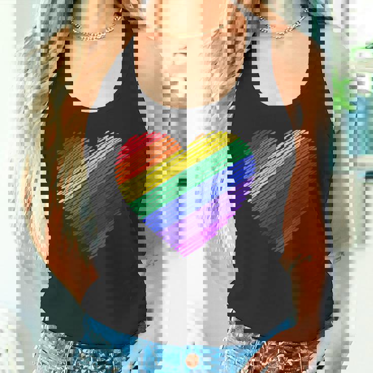 ハート・イン・ザ・カラーズ・オブ・ザ・レインボー タンクトップ