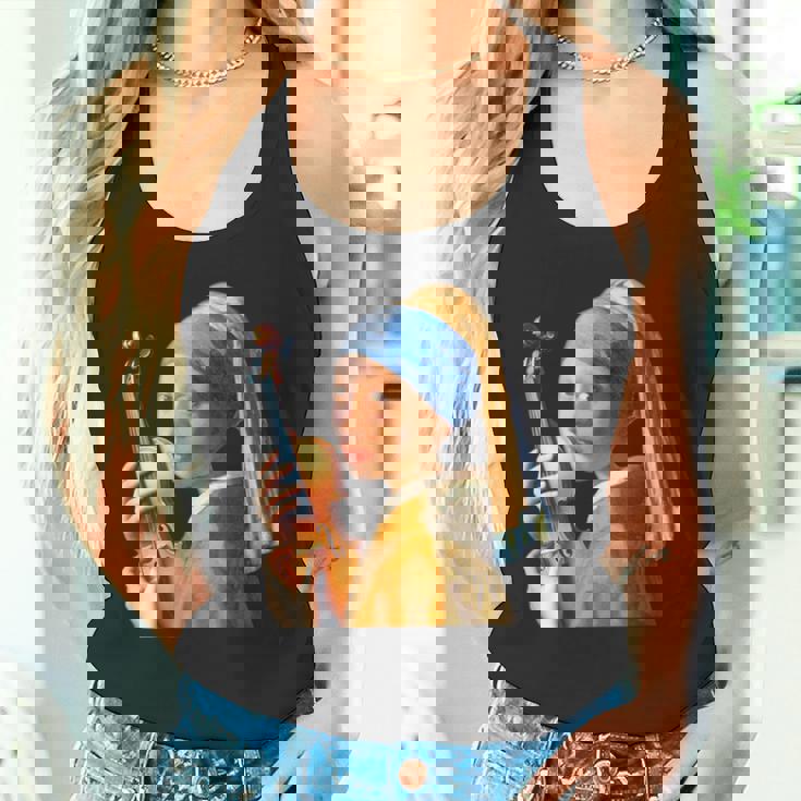 バイオリン 楽器 面白いtシャツ フェルメール かわいい メンズ 子供 おもしろ 服 グッズ ネタ 音楽 タンクトップ