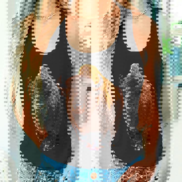 バイソン ヨーロッパバイソン 野牛 アメリカバイソン アメリカンバッファロー タンクトップ