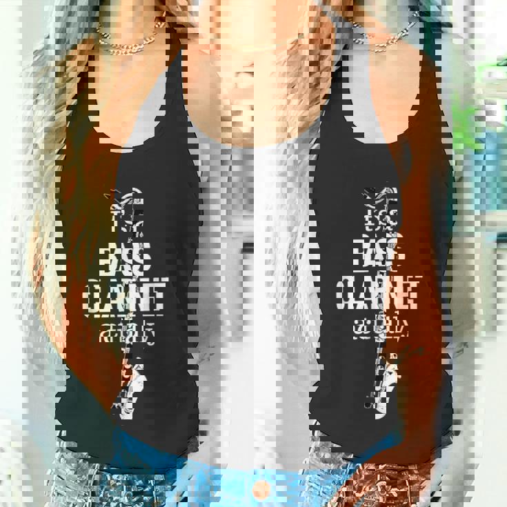 バスクラリネット奏者のためのクラリネットユーモア 面白いバスクラリネット Bass Clarinet タンクトップ