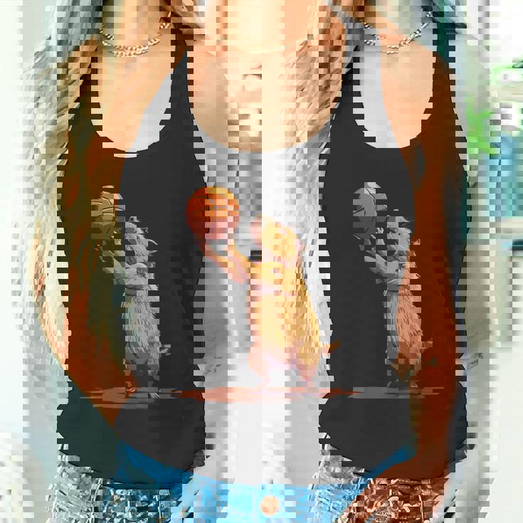 バスケットボール ドローイング バスケットボール 恋人 カピバラ 動物 アート タンクトップ