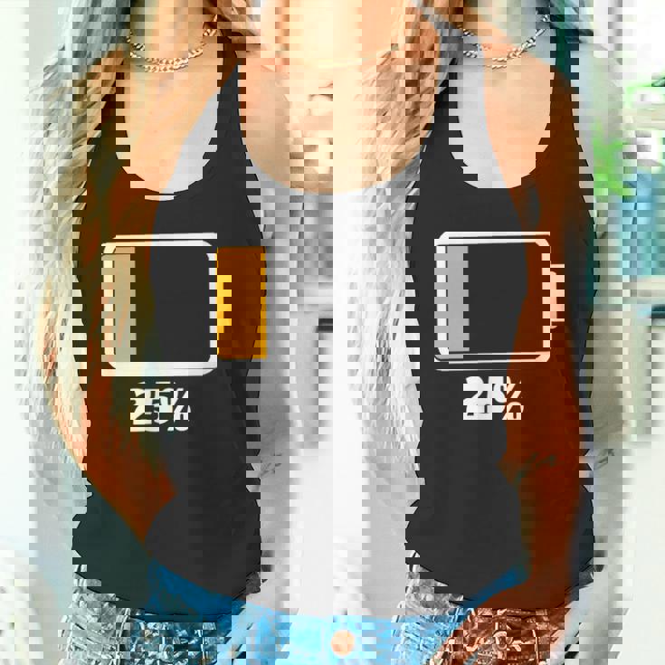 バッテリー25 残り25 バッテリーtシャツバッテリー低 タンクトップ