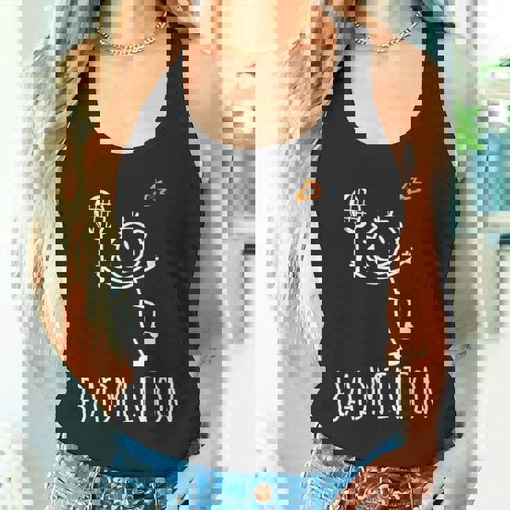 バドミントンプレーヤー バドミントンラケット シャトルコック バーディースポーツ タンクトップ