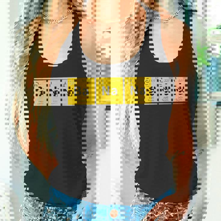 バナナおかしい化学元素周期表食品科学 タンクトップ