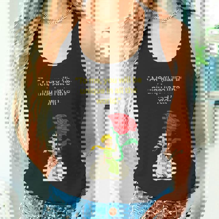 バラの言葉が入った星の王子様 タンクトップ