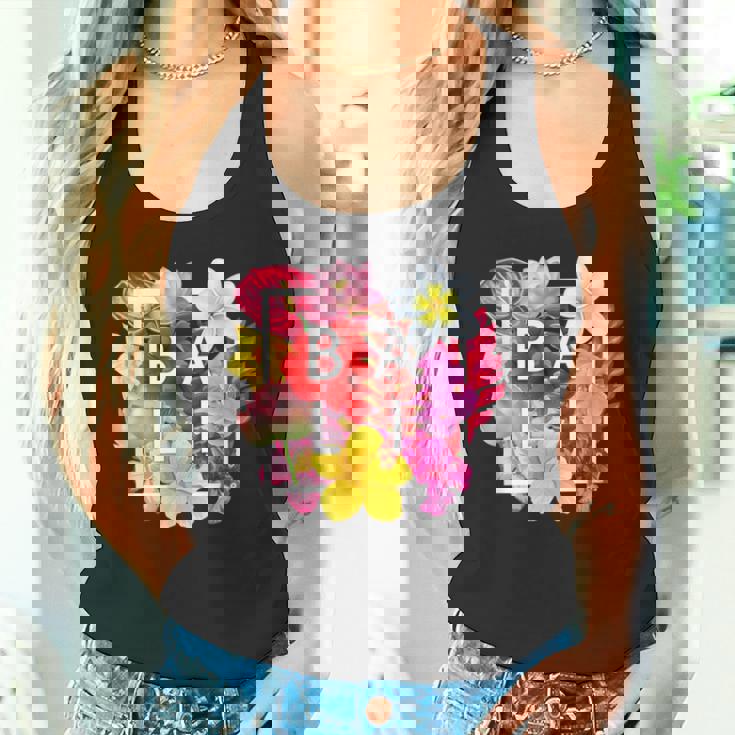 バリの花 ワードアート バリ島インドネシア土産 タンクトップ