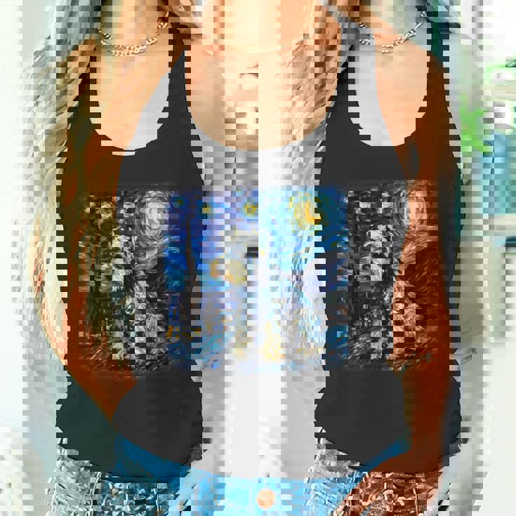 バン・ゴッホ 星月夜ミニチュア・シュナウザー タンクトップ