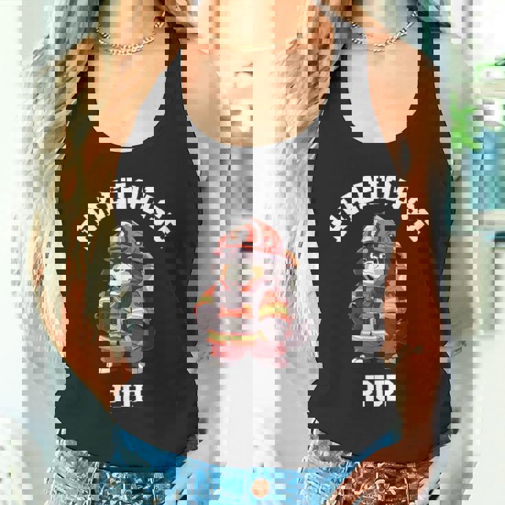 バーニーズマウンテンドッグ ファイヤーハウス パップ 面白い 消防士 タンクトップ