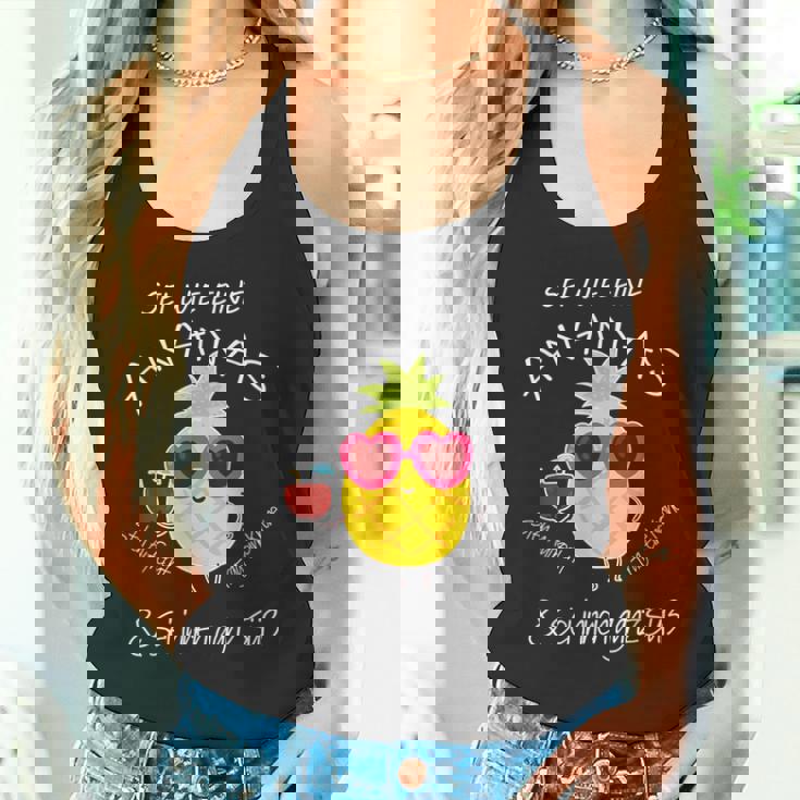 パイナップル サングラス アロハ ビーチ ハワイアン ハワイ タンクトップ