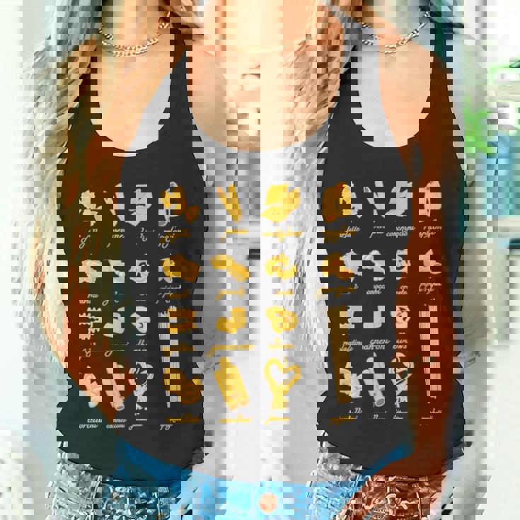 パスタタイプの麺スパゲッティ、ペンネ、トルテリーニ、ファルファッレ タンクトップ