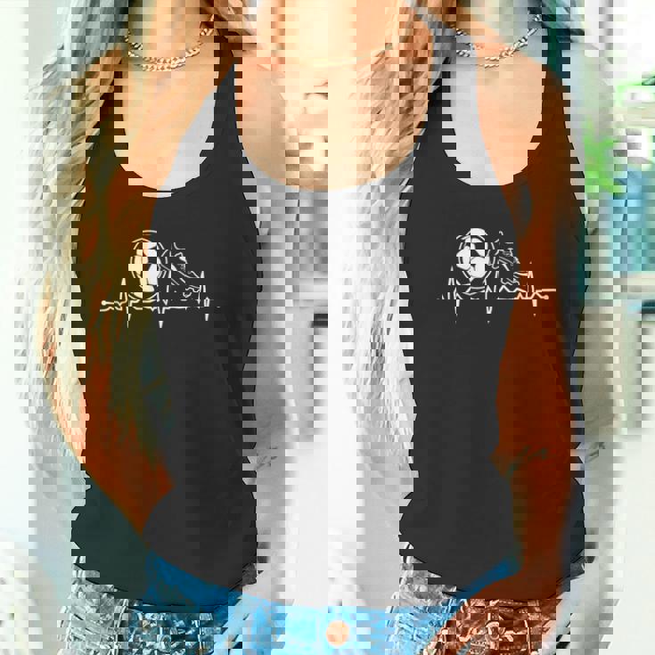 パルスとサッカーボールで赤のハートビート タンクトップ