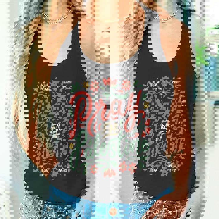 パレスチナのために祈り、戦争を止め、反戦、平和 タンクトップ