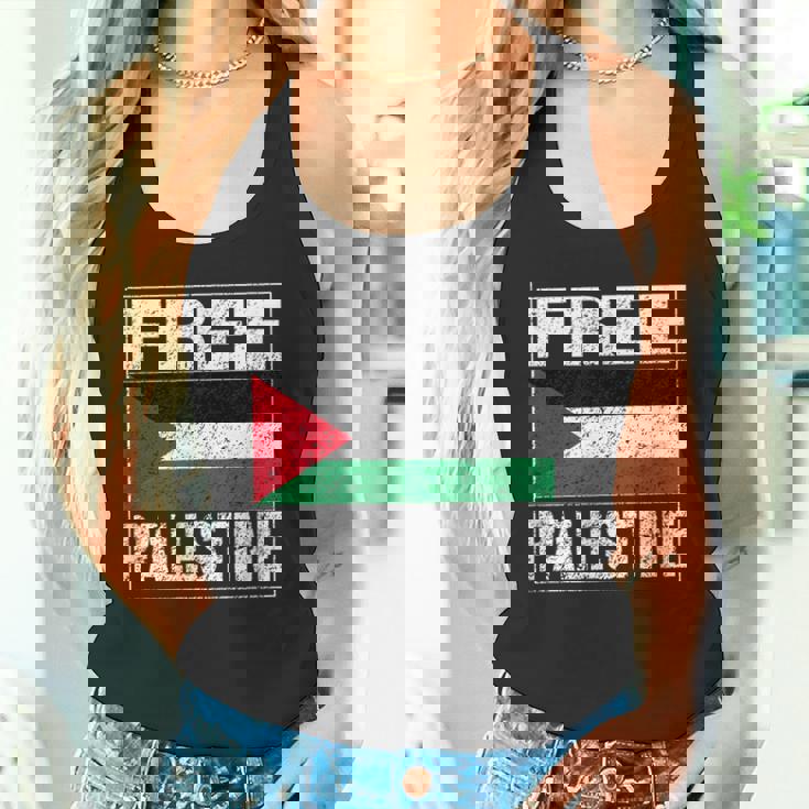 パレスチナの国旗 パレスチナが好きです タンクトップ