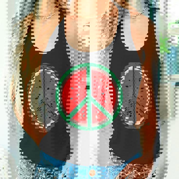 パレスチナシャツ スイカ ピースサイン パレスチナ国旗 タンクトップ