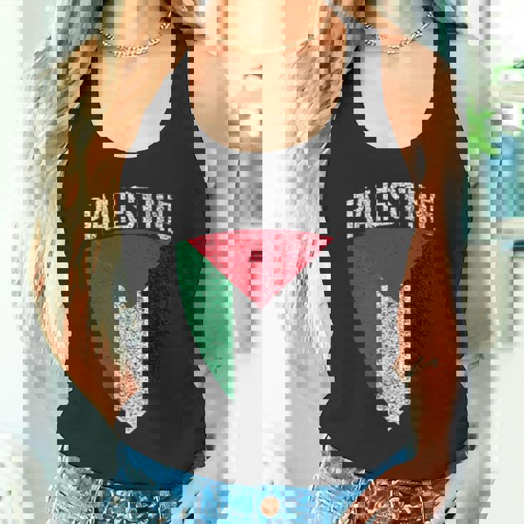 パレスチナ国旗 シールドフリー パレスチナガザ パレスチナ人 タンクトップ