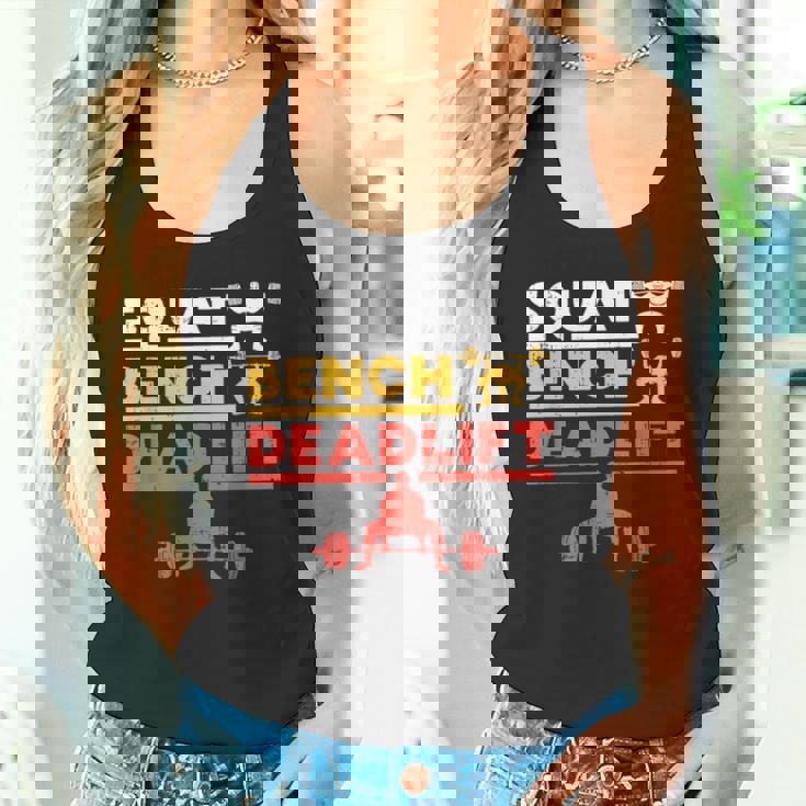 パワーリフティング、スクワット、ベンチ、デッドリフト、ウェイトリフティングtシャツ タンクトップ