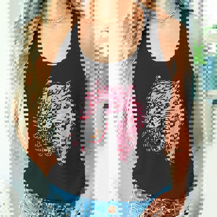 パンサーピンク×ハートラブトラディショナルフラッシュ タンクトップ