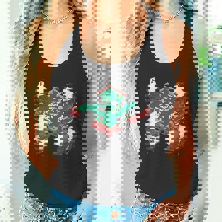 パンダ 麻雀 面白いtシャツ 動物 文字入り メンズ おもしろ 面白い 服 おもしろグッズ ネタ 雀士 タンクトップ