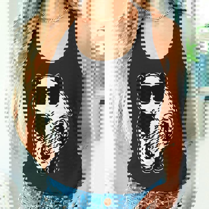 パンダとチューバ楽器チューブ タンクトップ