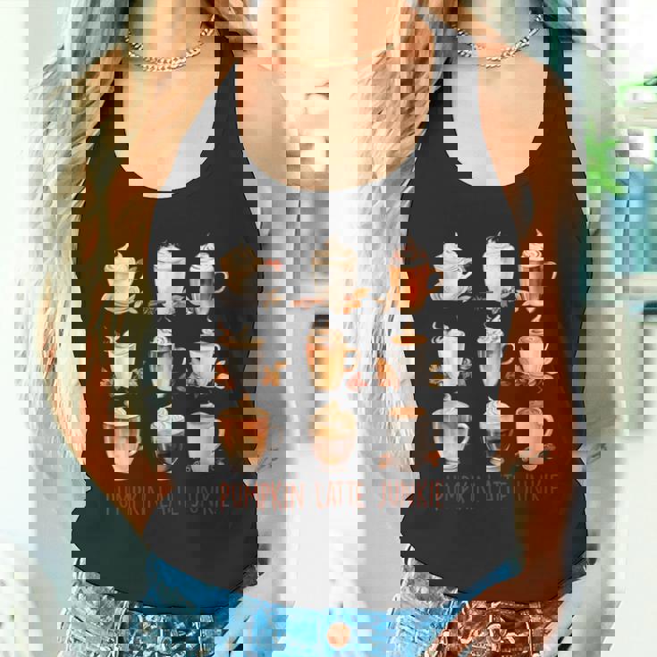 パンプキンラテ ジャンキー 秋 バイブ 秋 感謝祭 タンクトップ