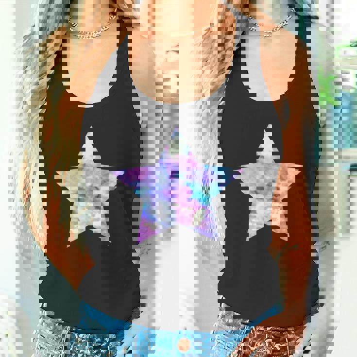 パープル ピンク ブルー プリティ スター タンクトップ