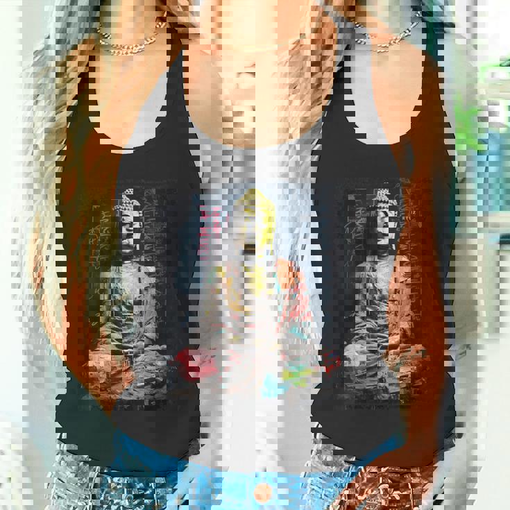 ヒップホップ Y2k Hip Hop ヴィンテージ レトロ ヒップスター エッジー ストリートウェア 仏陀 タンクトップ