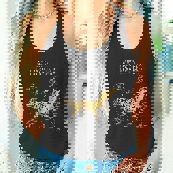 ヒョウゲッコの解剖学、面白いペット爬虫類トカゲ好き。 タンクトップ