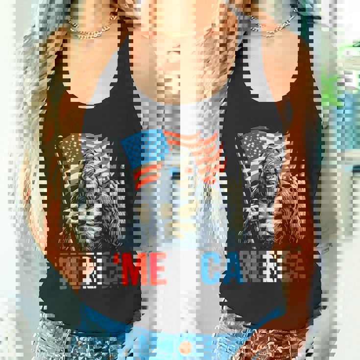 ビッグフット メリカ ロック アメリカ国旗 愛国的 7月4日 タンクトップ