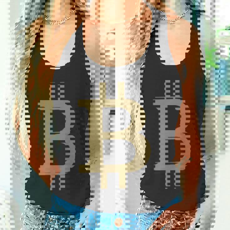 ビットコインシンボル ポケットデザイン ミニマリスト タンクトップ