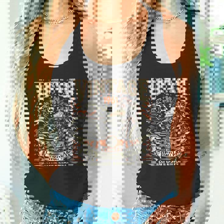 ビンテージ 1961 1961年生まれ 63歳の誕生日 バイクバイカー タンクトップ