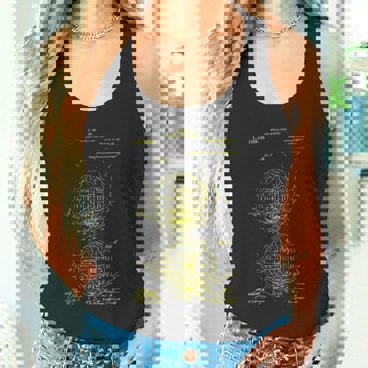 ビンテージ特許プリント 1914 フレンチホルン奏者 タンクトップ