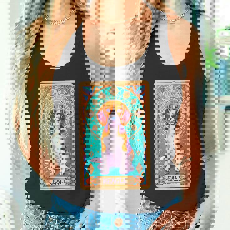 ビーグル 面白いtシャツ 犬 タロット カード かわいい メンズ 子供 おもしろ 服 グッズ ネタ タンクトップ