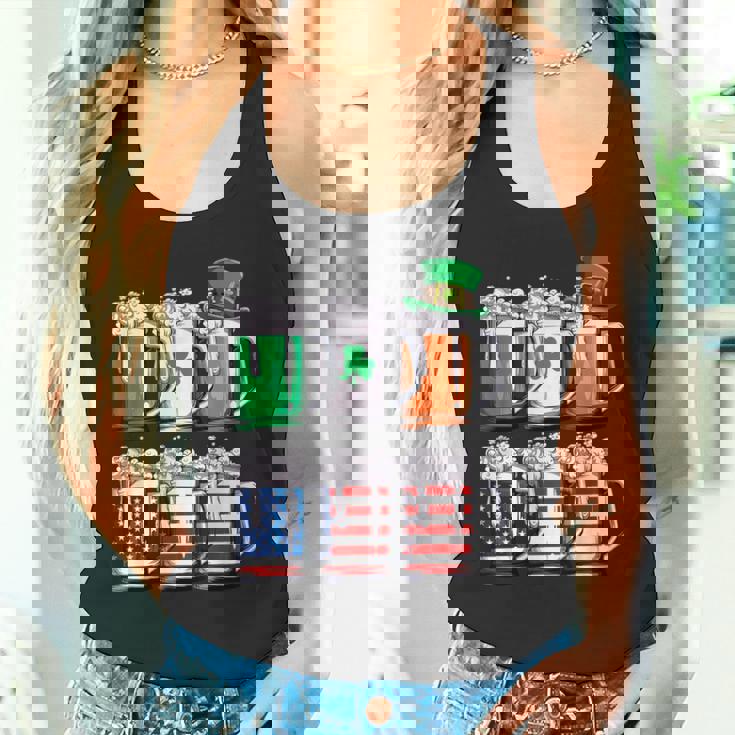 ビール聖パトリックデー メンズ アイルランドのアメリカ国旗 ドリンクマグ タンクトップ