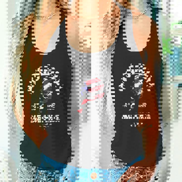 ピックルボール 愛国的 アメリカ国旗 Est 1965 タンクトップ