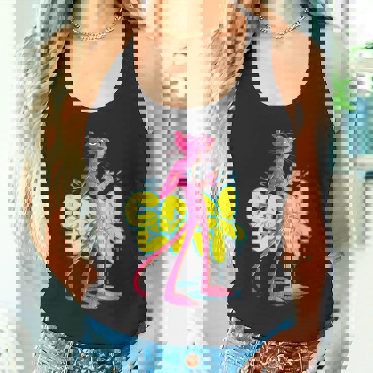 ピンクパンサー クールな猫 グラフィティ チョークアート タンクトップ