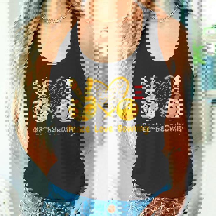 ピース・ラブ・ボウリング タンクトップ