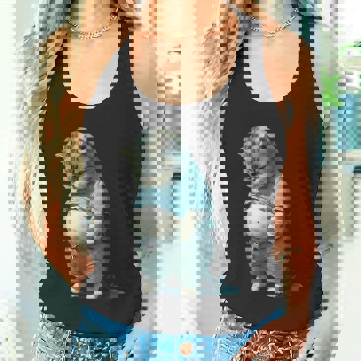 ファニー ファット キャット 子猫 アート デザイン 猫 飼い主 ペット愛好家 ギフト タンクトップ