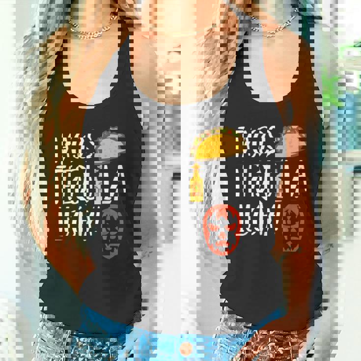 ファニー ルチャリブレ タコス テキーラ ルチャドールとファンへのギフト タンクトップ