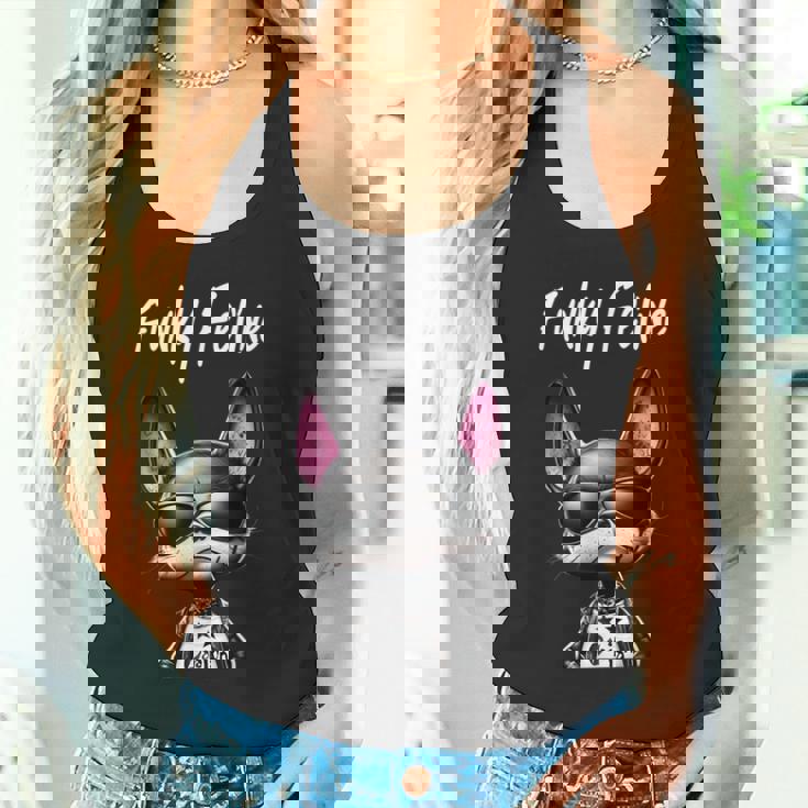 ファニーキャットグラフィック ファンキーネコストリート メンズ レディース キッズ タンクトップ