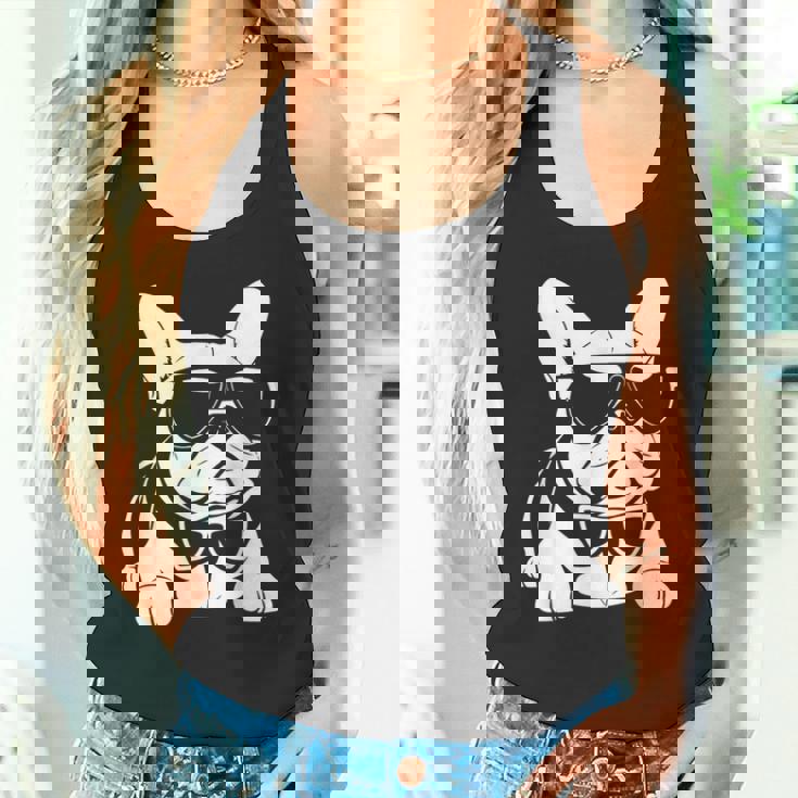 ファニーフレンチブルドッグ サングラス付き フレンチブルドッグ タンクトップ