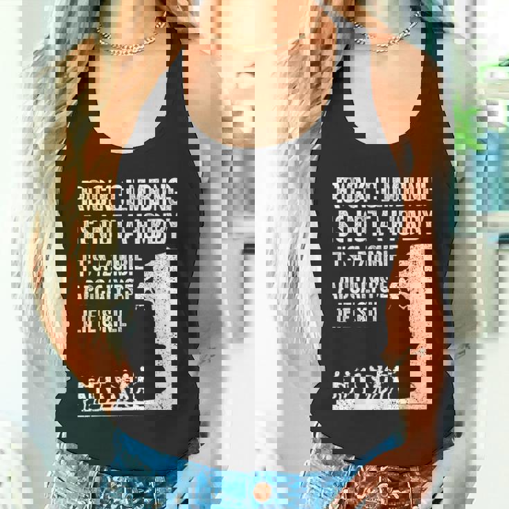 ファニーロッククライマーギフト 男女兼用 クールなゾンビクライミングに タンクトップ