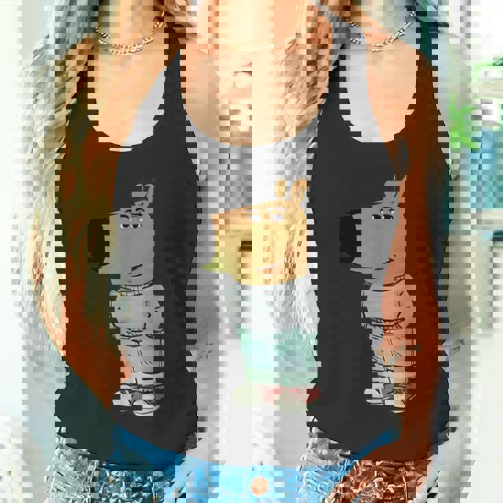 ファニー・ジェネ・アルファ・チル・ガイ・ミーム・ドッグ・クール・インターネット・ステートメント タンクトップ