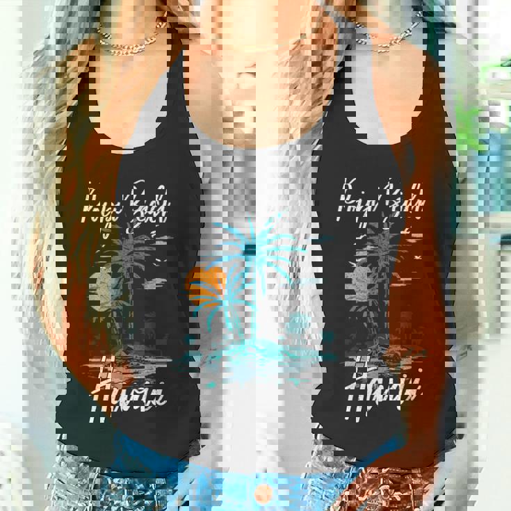 ファミリーバケーション レトロ サンセット ハワイ ポイプー ビーチ タンクトップ