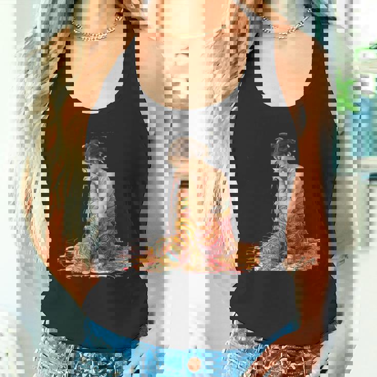 ファンタジー織りラップ糸 タンクトップ