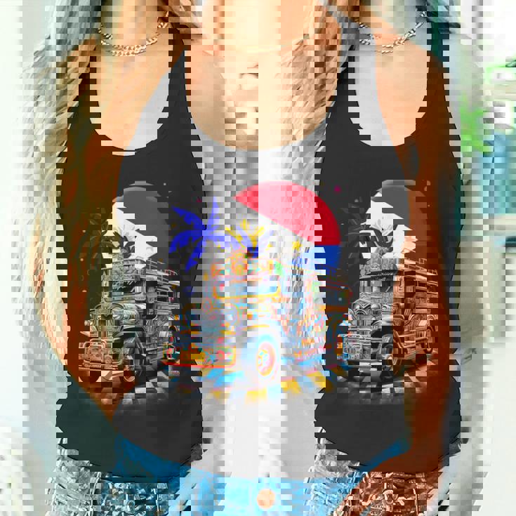 フィリピン 国旗 誇り フィリピン フィリピン ジープニー タンクトップ