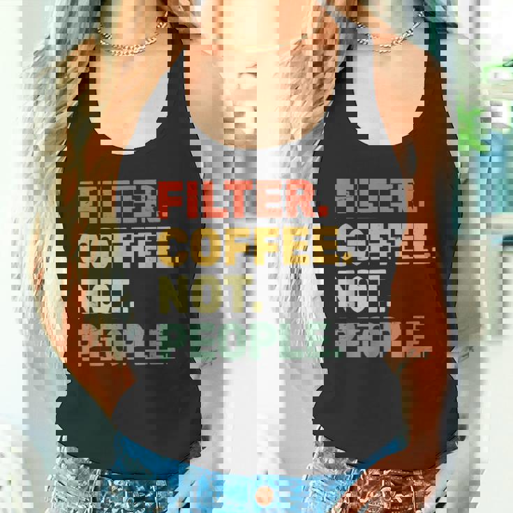 フィルターコーヒー Not People エスプレッソ バリスタ カフェ コーヒーオーバー タンクトップ