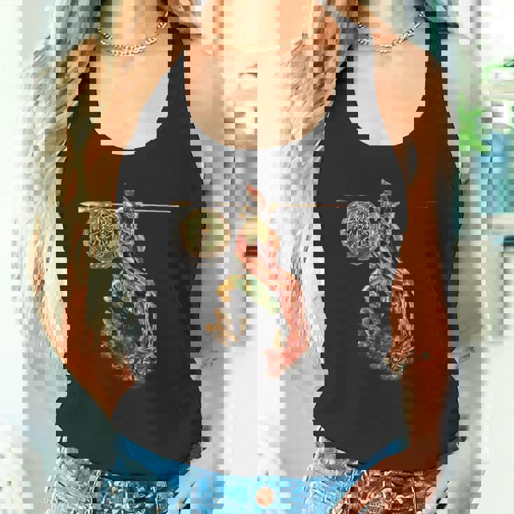 フクロウと槍のアテナ タンクトップ